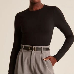 Black fitted body suit